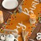 Polka Dot Orange Happy Birthday Table Runner, Seasonal Fall Thanksgiving